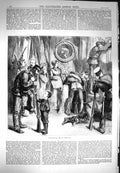 Original Old Antique Print 1871 Scene Searching Arms Weapons Versailles France