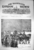 Original Old Antique Print 1871 French Siers Travelling Etampes Orle Victorian