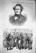Old Antique Print 1871 George Wilson Prussian Sailors Versailles France 19th