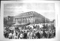 Antique Old Print *3968 1871 Meeting French National Assembly Bordeaux France