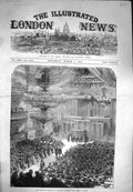 Old Antique Print 1871 National Assembly Bordeaux Discussing Terms Peace 19th