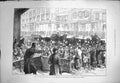 Original Old Antique Print 1871 Relief Paris English Food Magasin Marche Sevres