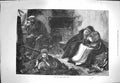 Original Old Antique Print 1871 Ruin Paris France Home Scene Family Fine Art