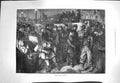 Original Old Antique Print 1871 Night Scene Bordeaux France Policemen People
