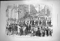Original Old Antique Print 1871 Civil War Paris Rue De La Paix Place Vendome