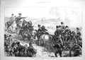 Original Old Antique Print 1871 Artillery Brighton Volunteer Review Siers War