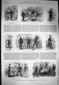 Antique Print *3962 1871 Brighton Volunteer Review Middlesex Artillery War