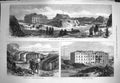 Old Antique Print 1871 Fort Issy Paris Battery Park Cloud Barracks Vanves 19th