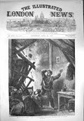 Original Old Antique Print 1871 Civil War France Shell Suresnes Explosion House