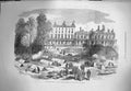 Original Old Antique Print 1871 French Siege Paris Troops Camp Palace St. Cloud
