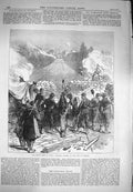 Original Old Antique Print 1871 Advanced Battery Pont De Neuilly Siege Paris