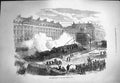 Original Old Antique Print 1871 Fallen Column Place Vendome Paris Franc 19th