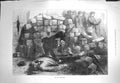 Original Old Antique Print 1871 Scene Last Perquisition Dead Injured Men Siers