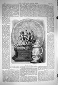 Original Old Antique Print 1871 Ascot Horse Racing Sport Prize Plate Royal Hunt