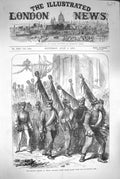 Old Antique Print 1871 French Eagles Brandenburg Gate Sedan Potsdam Gate 19th