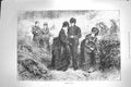 Original Old Antique Print 1871 Scene Gathering Ferns Coun 19th
