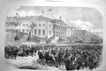 Original Old Antique Print 1871 Siers Emperor Germany Berlin Opera Place War