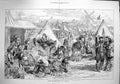 Original Old Antique Print 1871 Evening Volunteer Camp Wimbledon Siers War 0