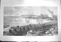 Original Old Antique Print 1871 New Docks Repairing Basin Chatham Fine Art 19th
