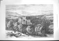 Old Antique Print 1871 Melrose Abbey Scotland Mountains Cattle Fine Art 19th