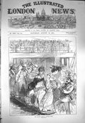 Original Old Antique Print 1871 Statute Holiday Margate Jetty England Victorian