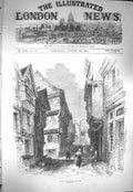 Antique Print *3647 1871 Street Scene Morlaix Brittany France Architecture