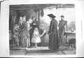 Original Old Antique Print 1871 Fete De La Vierge Children Family Home Fine Art