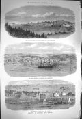 Old Antique Print 1871 Regatta Halifax Nova Scotia Sculler'S Ships M'Nab 19th