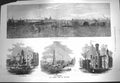 Original Old Antique Print 1871 Fire Chicago Michigan Waterworks University