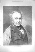 Original Old Antique Print 1871 Portrait Roderick Murchison 19th