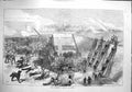 Original Old Antique Print 1871 Siege Operations Chatham Siers Assault War