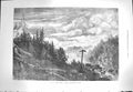 Old Antique Print 1871 Great Forest Fire America Fox River Trees Fine Art 19th