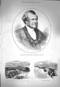 Old Antique Print 1871 Sills John Gibbons Mayor London Siege Chatham Sap 19th