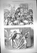 Old Antique Print 1871 Tichborne Trial Court Woman White Olympic Theatre 19th