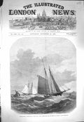 Original Old Antique Print 1871 Yacht Races New York Livonia Dauntless Sport