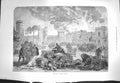 Original Old Antique Print 1871 Fire Warwick Castle Architecture Fine Art 19th