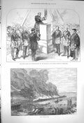 Original Old Antique Print 1871 Lord Leigh Foundation Queen'S Hospital Lei 19th