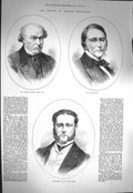 Old Antique Print 1871 Prince Wales Physicians John Lowe Gull Jenner Bart 19th