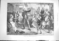 Original Old Antique Print 1871 Story Sedan Acting Fighting Battles Family Home