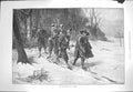 Original Old Antique Print 1871 Guards Marching Snow Weapons Roberts Fine Art