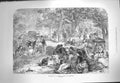 Original Old Antique Print 1871 Christmas Day Australia Family Picnic Scene