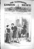 Original Old Antique Print 1871 Westminster Play Theatre Scene Actors London