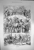 Original Old Antique Print 1872 Pantomimes Christmas Gaiety Covent Garden 19th