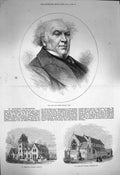 Old Antique Print 1872 James Murray Michael'S School Pimlico Rotherhithe 19th