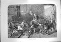 Original Old Antique Print 1872 Dinner Time Kennel Dogs Hounds Goddard 19th