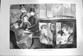 Old Antique Print 1872 Travelling Morning Performance Pantomime Christmas 19th