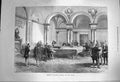 Original Old Antique Print 1872 Sketches Bank England Parlour Men Meeting 19th