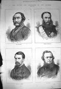 Original Old Antique Print 1872 Earl Delawarr Powerscourt Mr Colman Strutt Men