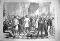 Original Old Antique Print 1872 Vestibule French National Assembly Versailles