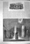 Original Old Antique Print 1872 Prince Wales Casket Sandringham Oratory Clement